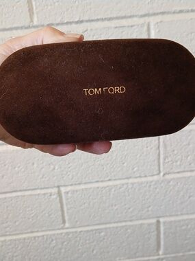 Tom Ford Brown Velvet Eyeglasses Sunglasses Hard Shell Case.